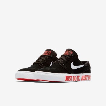 Nike SB Stefan Janoski JDI - Nagyobb Gyerek Deszkás Cipő - Fekete/Világos Piros/Fehér